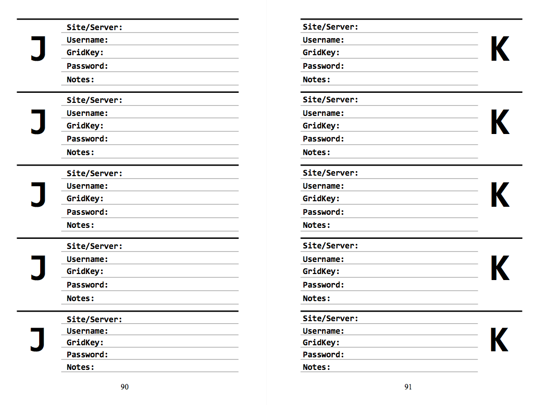 One Time Grid Contact Templates